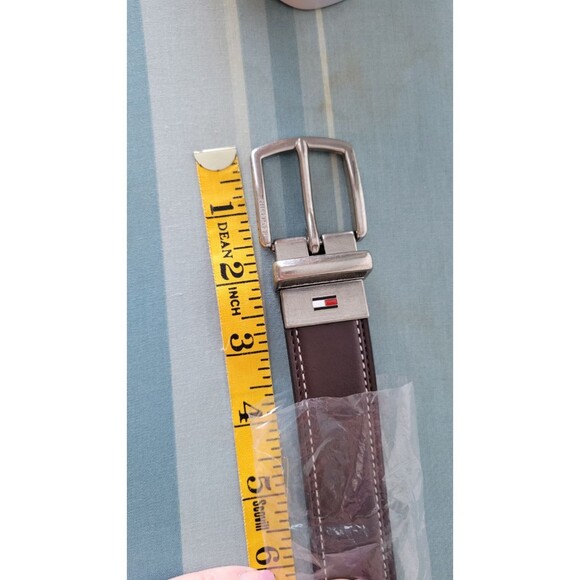 Reversible and Shortenable Leather Belt - Tommy Hilfiger Sz M - Picture 3 of 4